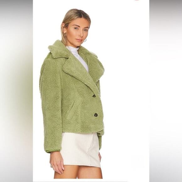 Free People Joplin Cozy Jacket in Sweet Pistachio Size Medium - Picture 3 of 10